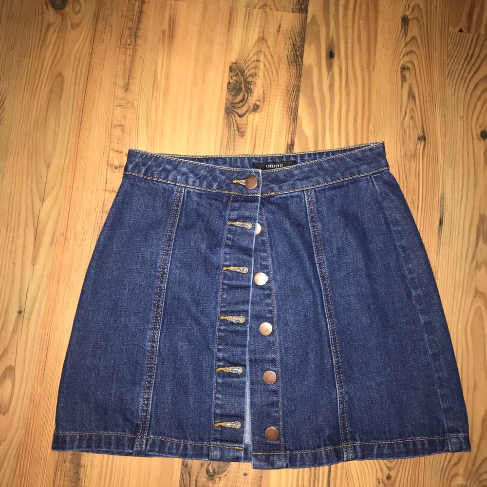 Denim mini skirt